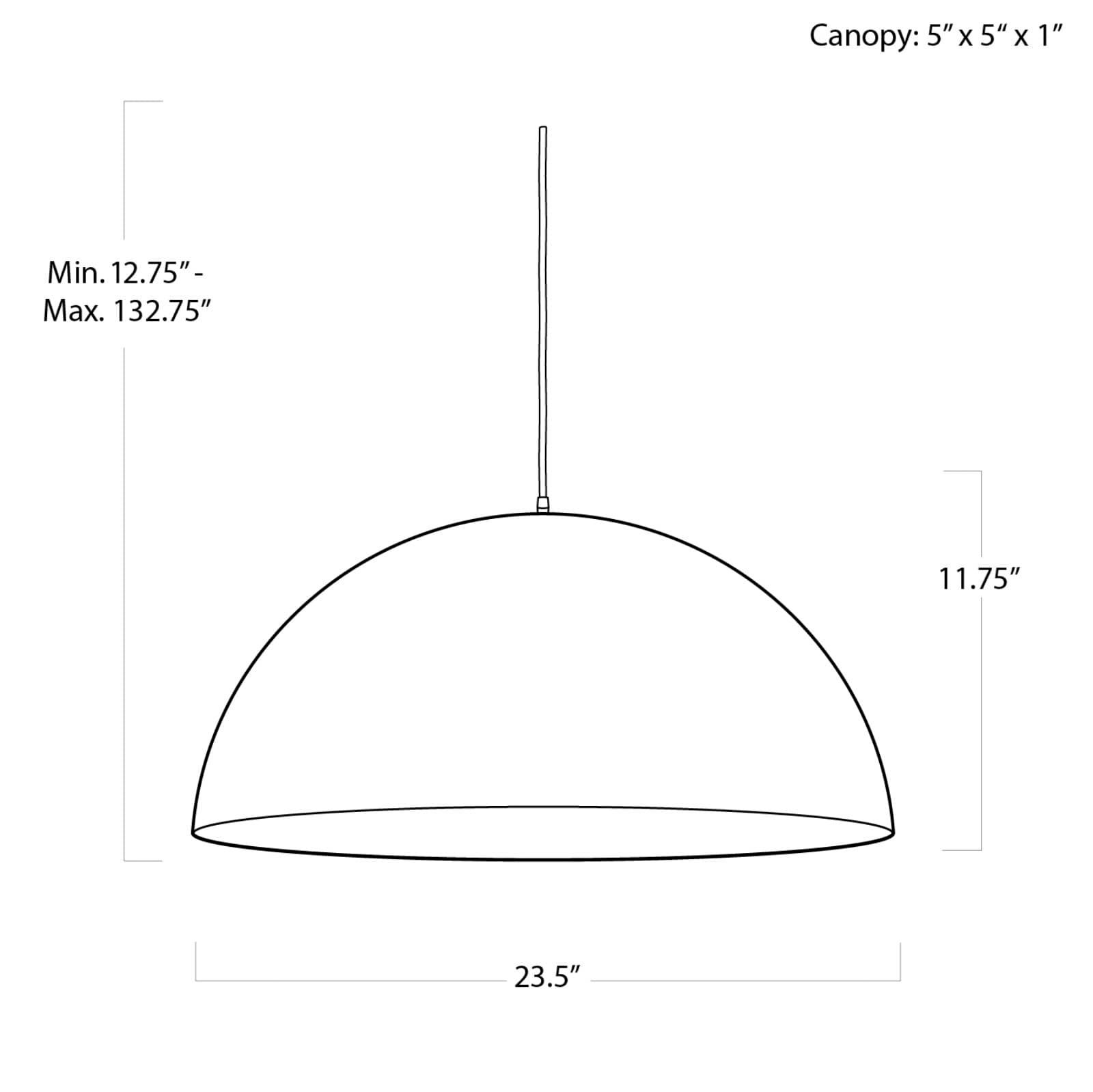 Sigmund 23 1/2" Wide White Dome Pendant Light