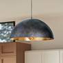 2_Sigmund 24" Wide Blackened Steel Dome Pendant Light