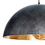 4_Sigmund 24" Wide Blackened Steel Dome Pendant Light more views