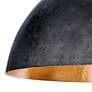5_Sigmund 24" Wide Blackened Steel Dome Pendant Light more views