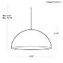 6_Sigmund 24" Wide Blackened Steel Dome Pendant Light more views
