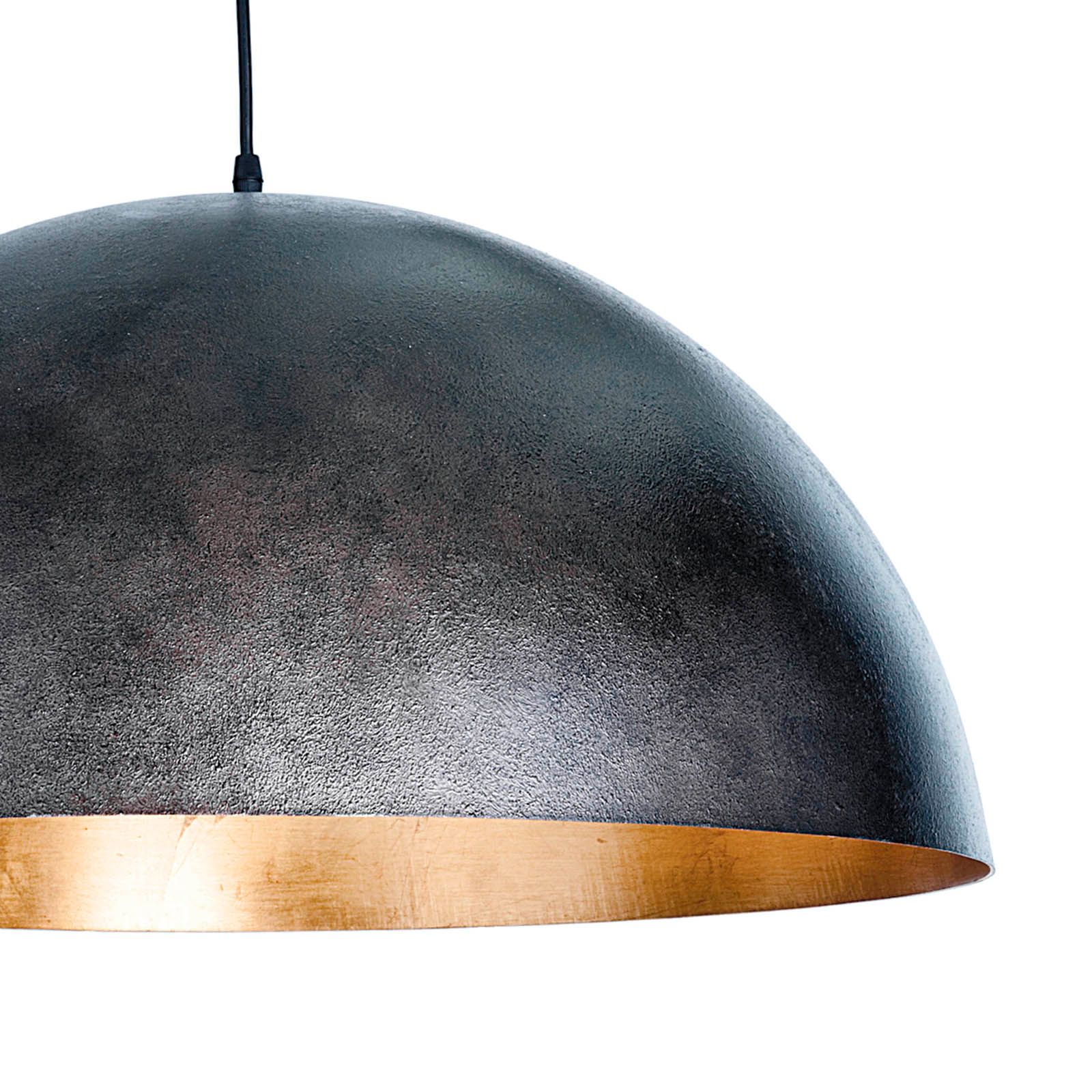 Sigmund 24" Wide Blackened Steel Dome Pendant Light in scene