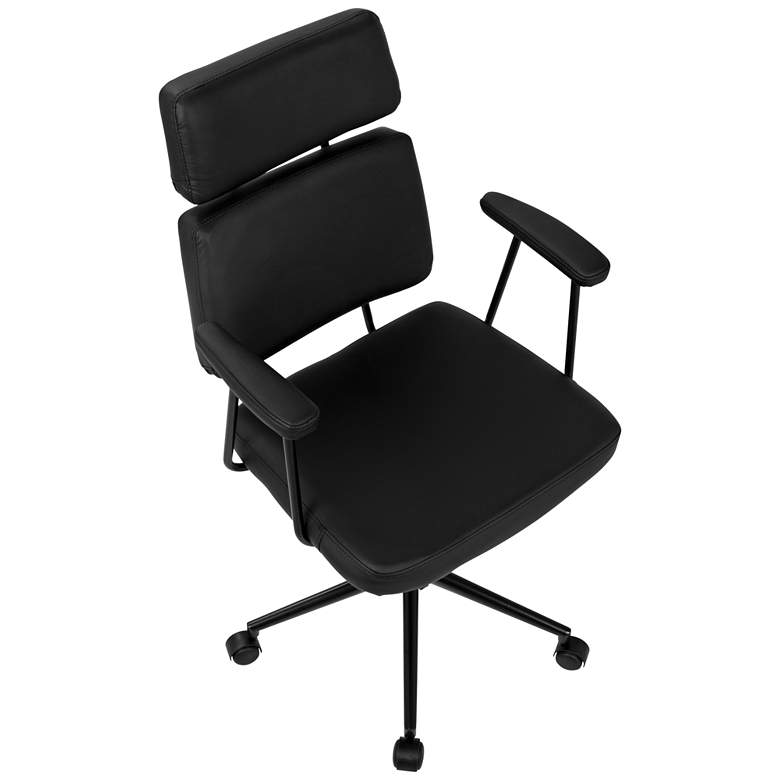 Image 1 Sigmund Black Faux Leather Adjustable Office Chair