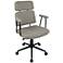 Sigmund Gray Faux Leather Adjustable Office Chair