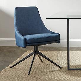 Image1 of Signa Blue Fabric Swivel Side Chair