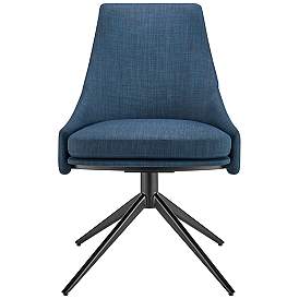 Image3 of Signa Blue Fabric Swivel Side Chair more views