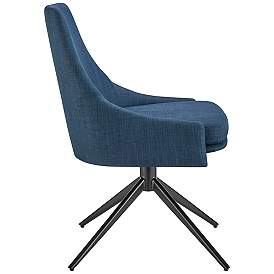 Image4 of Signa Blue Fabric Swivel Side Chair more views