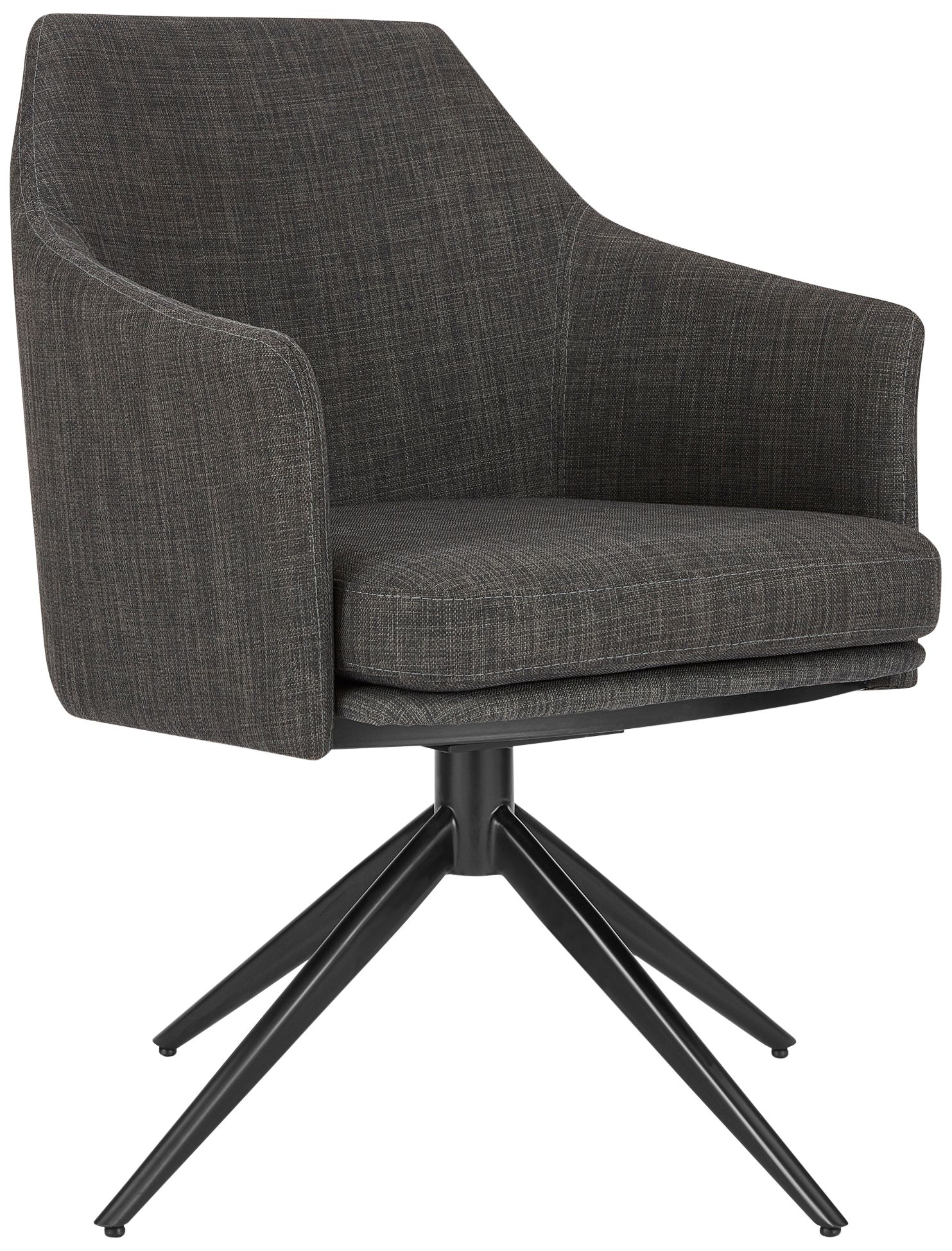 Signa Charcoal Fabric Swivel Armchair