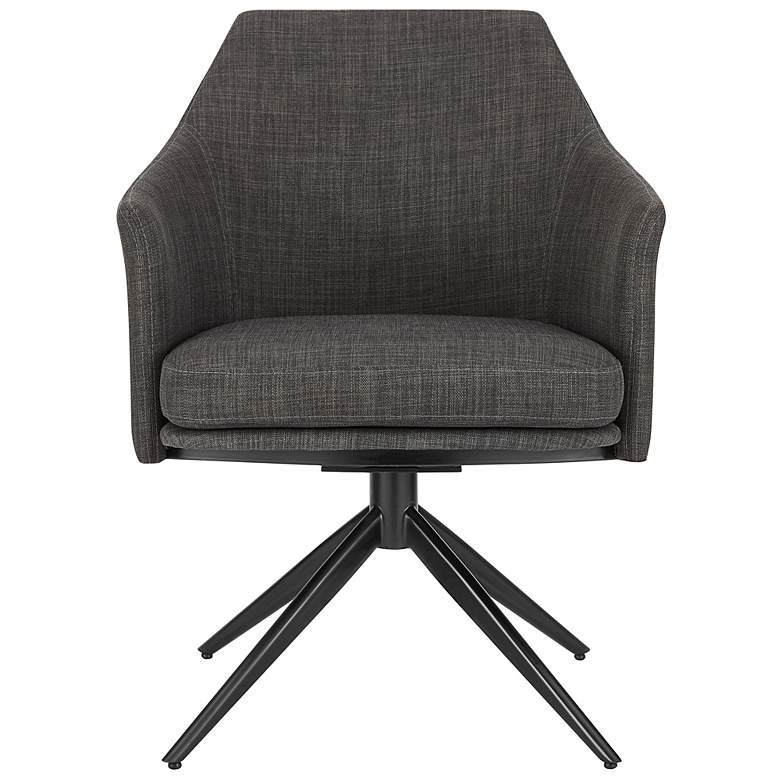 Image 4 Signa Charcoal Fabric Swivel Armchair more views