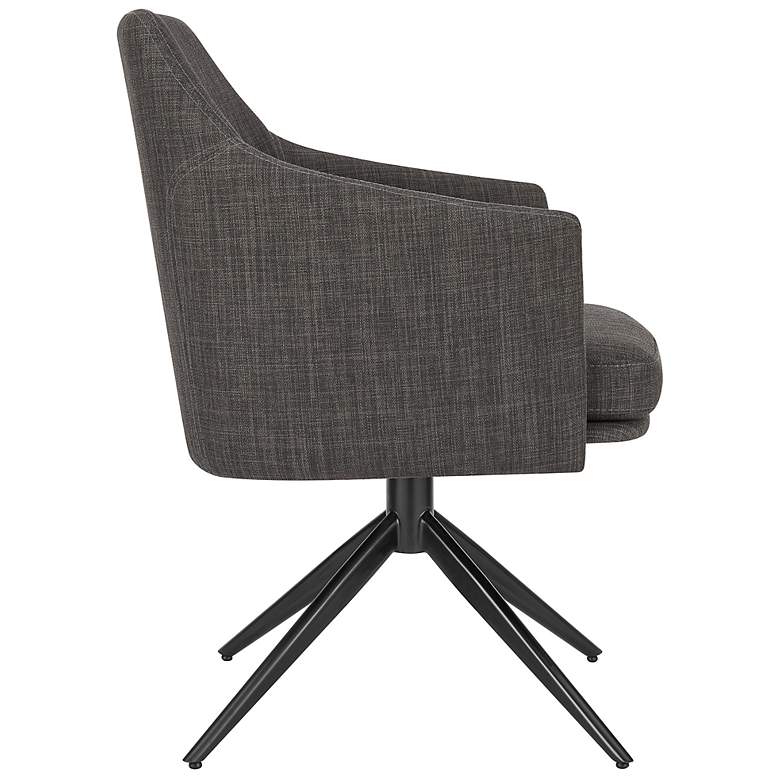 Image 5 Signa Charcoal Fabric Swivel Armchair more views