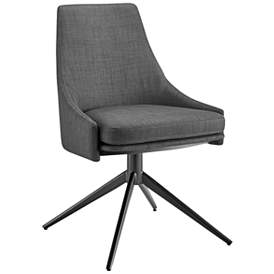 Image2 of Signa Charcoal Fabric Swivel Side Chair