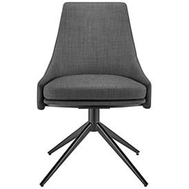 Image3 of Signa Charcoal Fabric Swivel Side Chair more views