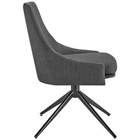 Image4 of Signa Charcoal Fabric Swivel Side Chair more views