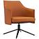 Signa Cognac Leatherette Swivel Lounge Chair