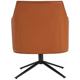 Image5 of Signa Cognac Leatherette Swivel Lounge Chair more views
