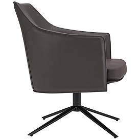 Image4 of Signa Dark Gray Leatherette Swivel Lounge Chair more views
