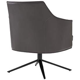 Image5 of Signa Dark Gray Leatherette Swivel Lounge Chair more views