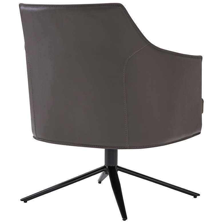 Image 5 Signa Dark Gray Leatherette Swivel Lounge Chair more views