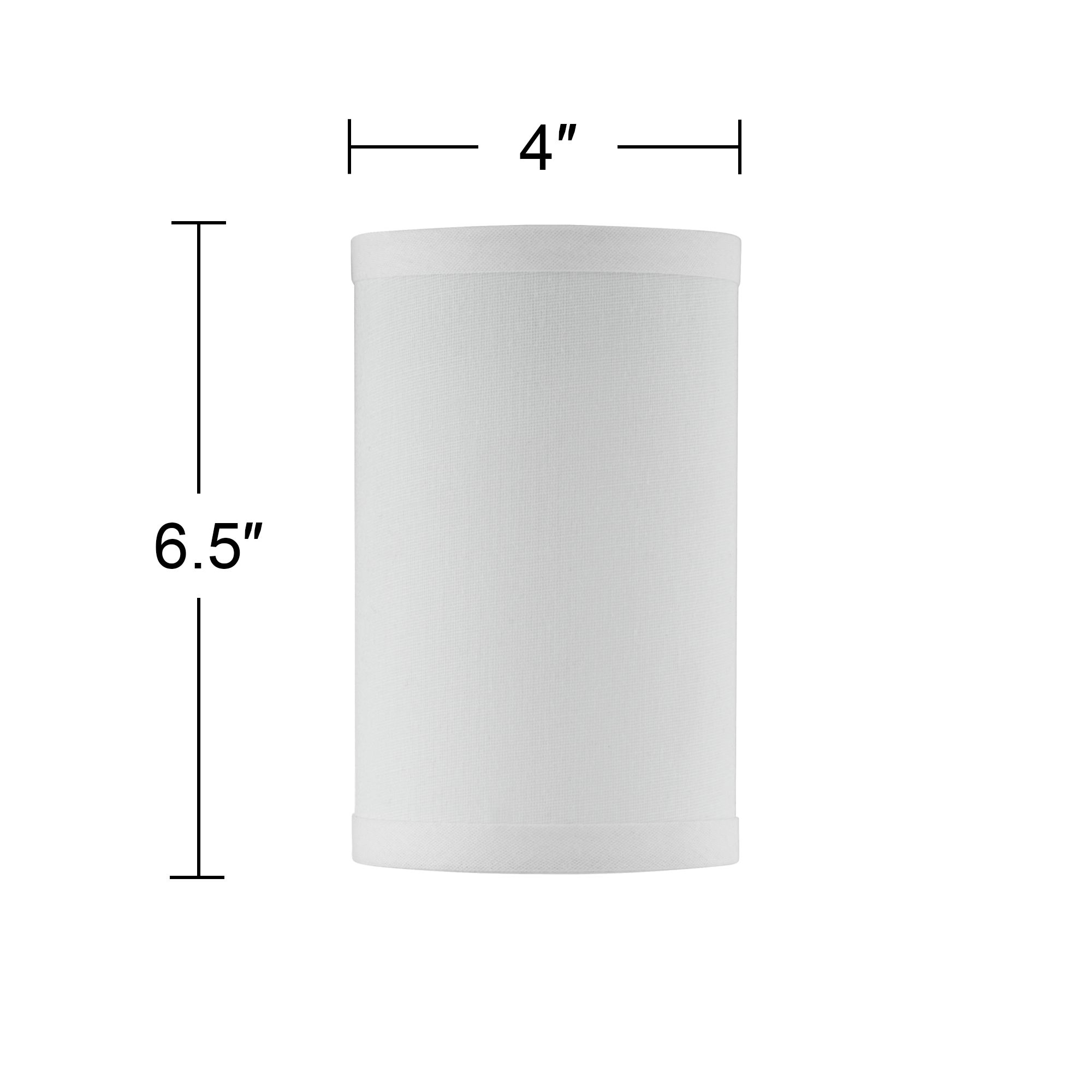 Image 2 Signa White Sandstone Linen Drum Shade 4x4x6.5 (Uno) more views