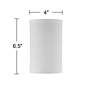 2_Signa White Sandstone Linen Drum Shade 4x4x6.5 (Uno) more views
