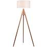Signal 38.4" Red Oak/Cream White Floor Lamp
