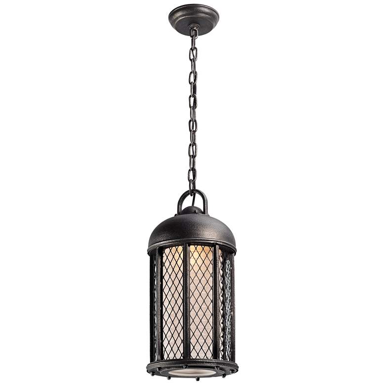 Image 1 Signal Hill 18 3/4 inchH Aged Silver Outdoor Hanging Light