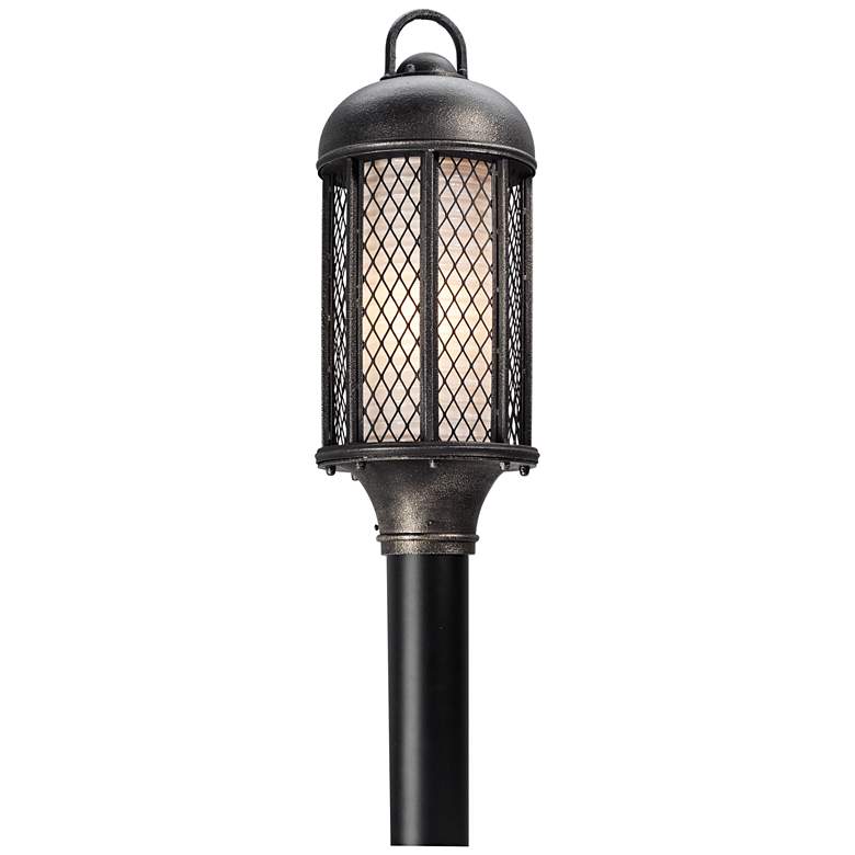 Image 1 Signal Hill 20 1/4" High Aged Silver Outdoor Post Light