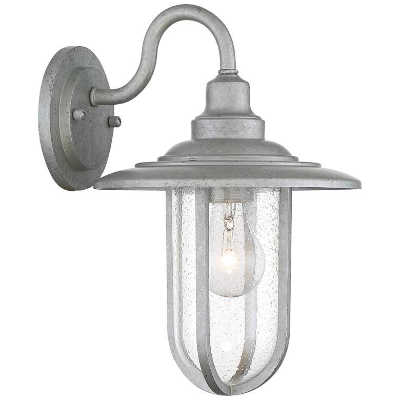Image 1 Signal Park 13 1/4 inch High Galvanized Outdoor Wall Light