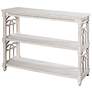 1_Signature 47" Wide Distressed White 3-Tier Console Table