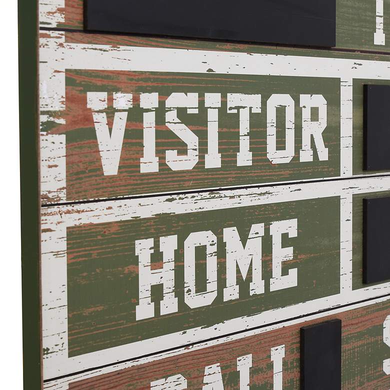 Image 4 Signature 48" Wide Old Ballpark Scoreboard Wooden Wall Decor more views