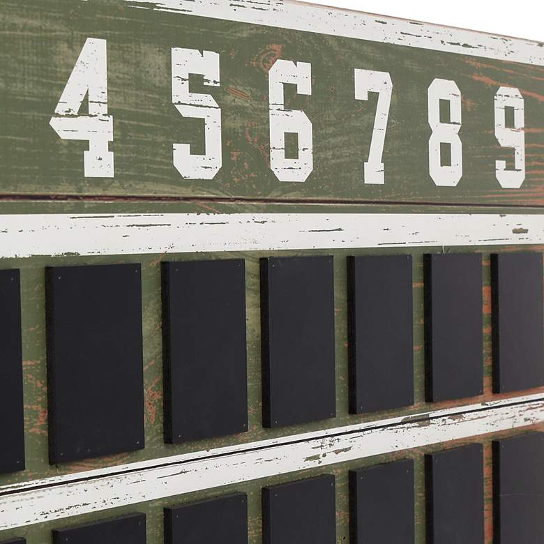 Image 5 Signature 48" Wide Old Ballpark Scoreboard Wooden Wall Decor more views