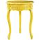 Signature Collection Yellow Scalloped Accent Table