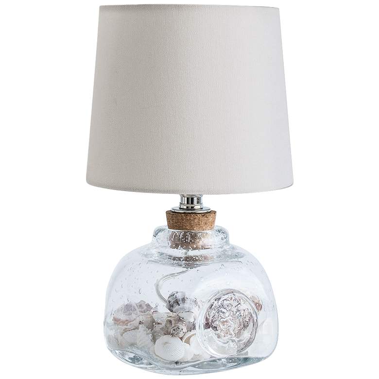 Image 1 Signature Keepsake 12 inch High Clear Glass Accent Table Lamp