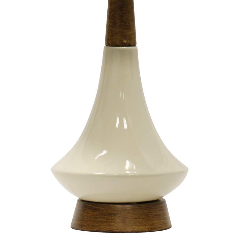 Image 4 Signature Modern 18 1/2" High Cream Glazed Ceramic Accent Table Lamp more views