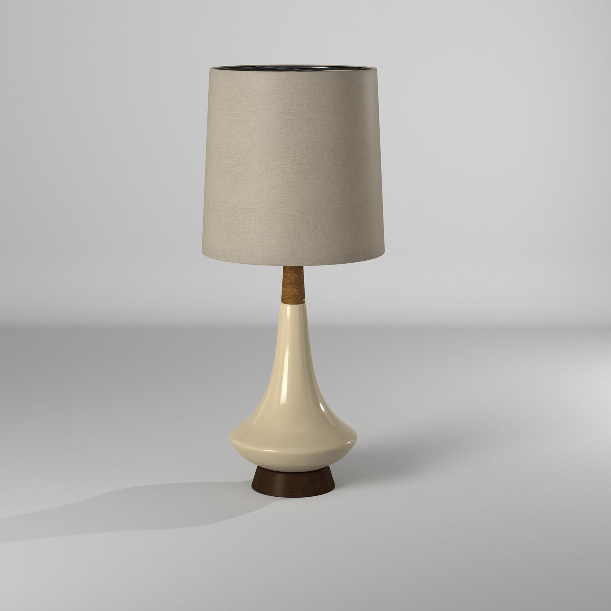 Image 5 Signature Modern 18 1/2" High Cream Glazed Ceramic Accent Table Lamp more views