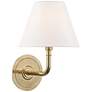 Signature No.1 11 1/4" High Aged Brass Wall Sconce