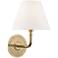 Signature No.1 11 1/4" High Aged Brass Wall Sconce