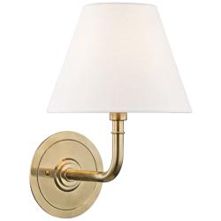 Signature No.1 11 1/4" High Aged Brass Wall Sconce