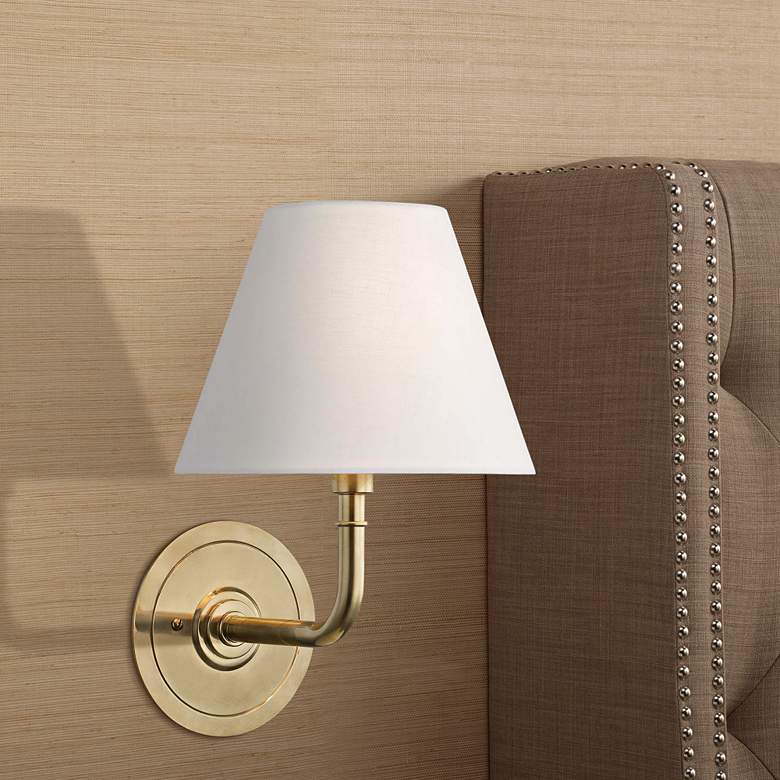 Image 1 Signature No.1 11 1/4" High Aged Brass Wall Sconce