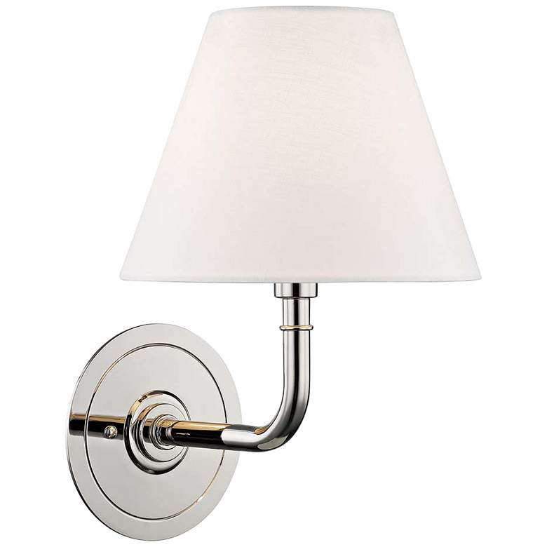 Image 1 Signature No.1 11 1/4" High Polished Nickel Wall Sconce
