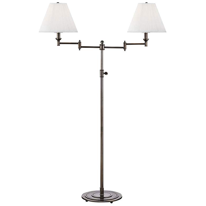 Image 1 Signature No.1 Distressed Bronze 2-Lt Swing Arm Floor Lamp
