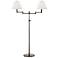 Signature No.1 Distressed Bronze 2-Lt Swing Arm Floor Lamp