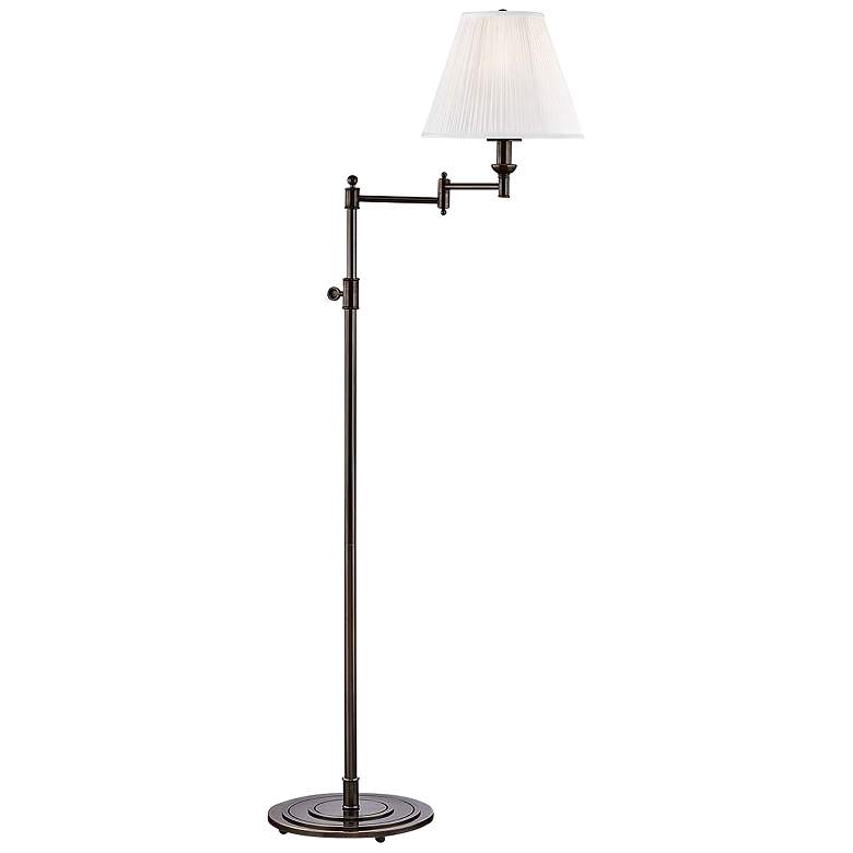 Image 1 Signature No.1 Distressed Bronze Swing Arm Floor Lamp