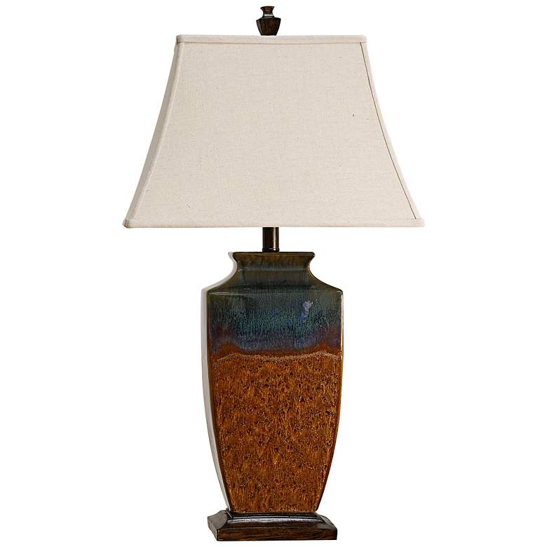 Image 2 Signature Reactive Glazed Ceramic Table Lamp