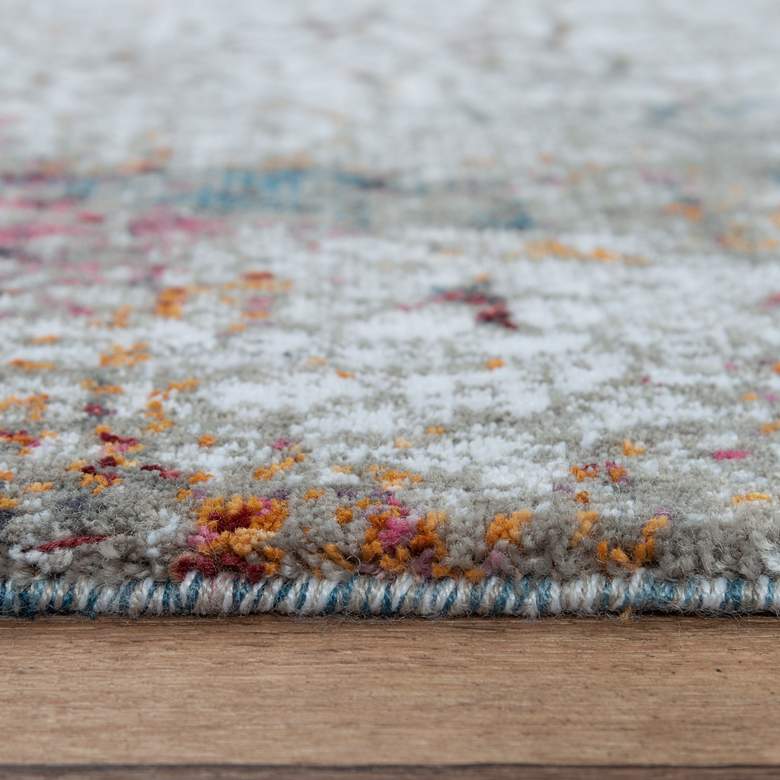 Image 4 Signature SGN696 5'2"x7'9" Gray Blue Rectangular Area Rug more views