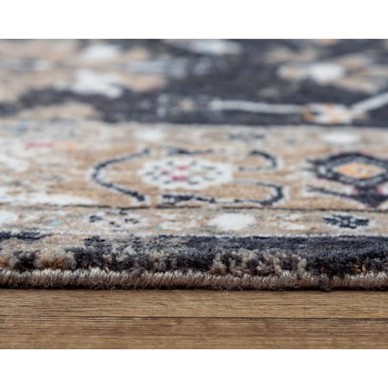 Image 5 Signature SGN771 5'2"x7'9" Charcoal Medallion Area Rug more views