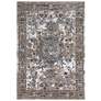 Signature SGN773 5&#39;2"x7&#39;9" Beige Brown Medallion Area Rug