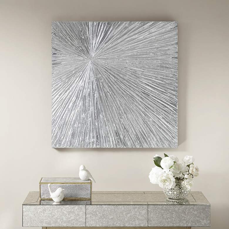 Image 1 Signature Sunburst 30" Square Deco Box Wall Art