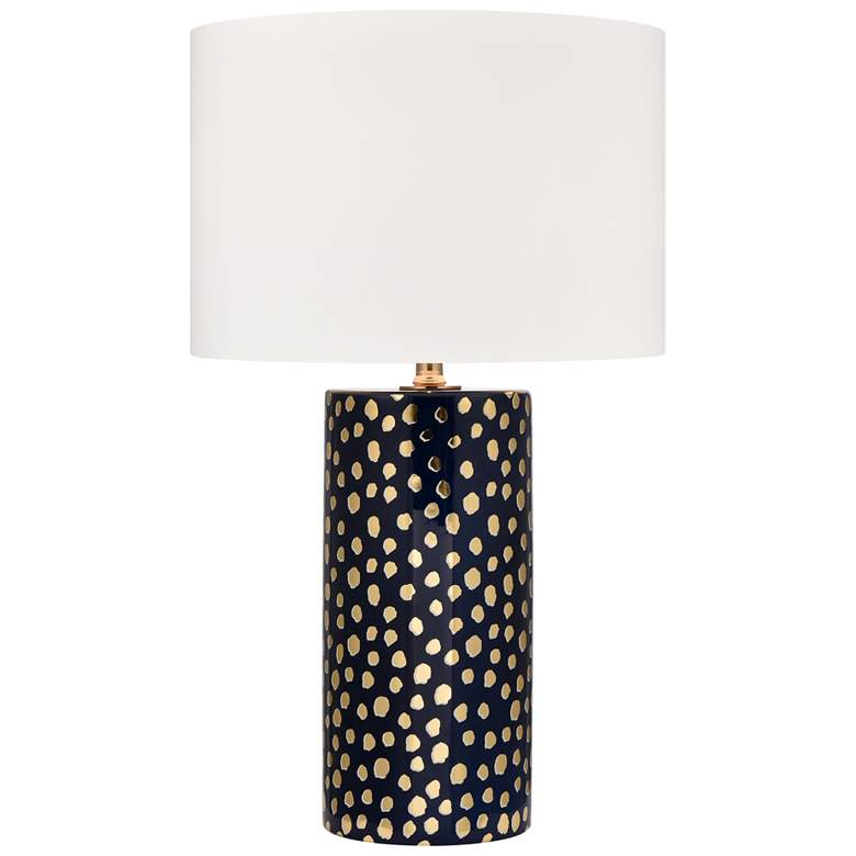 Image 1 Signe 26" High 1-Light Table Lamp - Navy - Includes LED Bulb