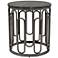 Silas 20" Wide Black Metal Round End Table